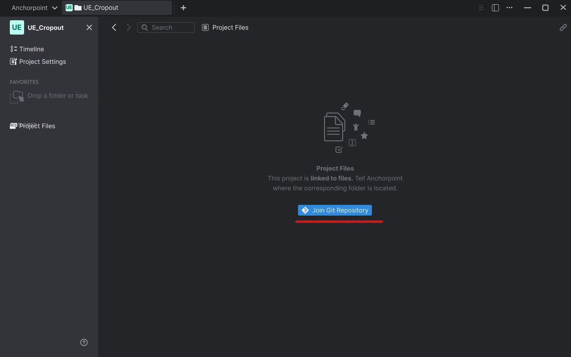 When you are invited to join an Anchorpoint project as another member, you will be asked to join the Git repository. 